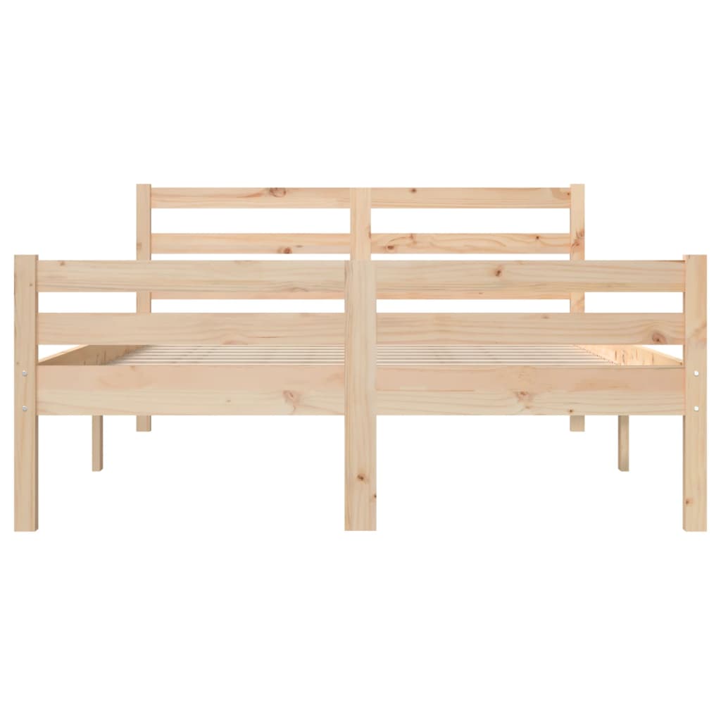 Bed Frame without Mattress Solid Wood 135x190 cm Double Double