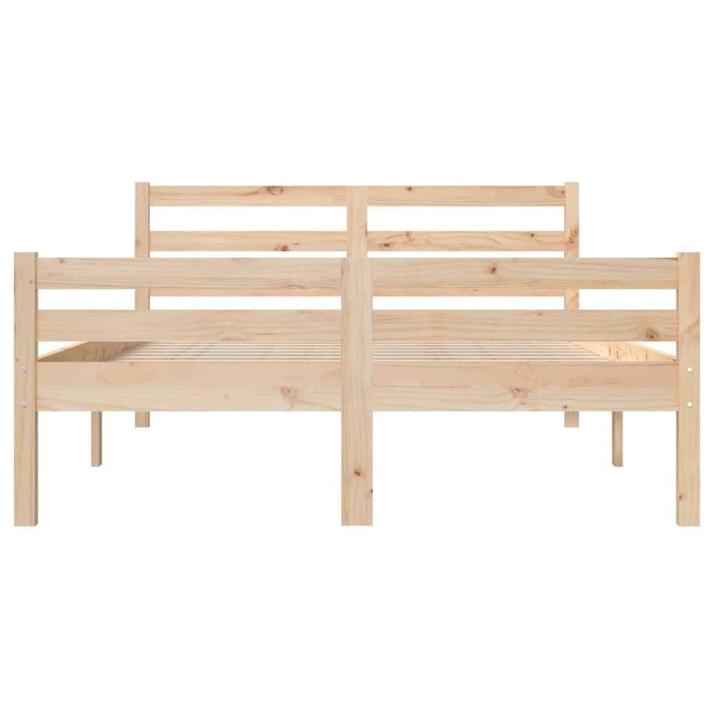 Bed Frame | Natural | Solid Pine Wood | Double | Durable | Bed Frame