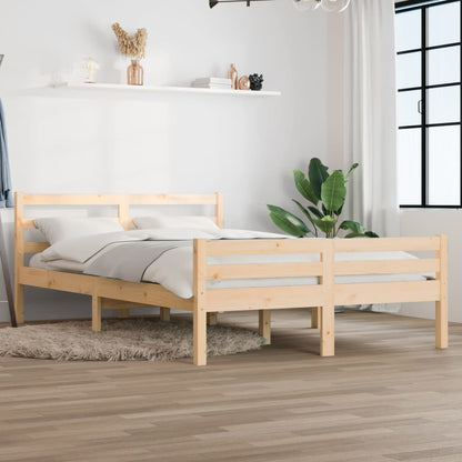 Bed Frame | Natural | Solid Pine Wood | Double | Durable | Bed Frame
