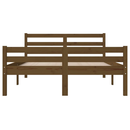 Bed Frame | Honey brown | Solid pinewood | Double |  Durable  | Bed Frame