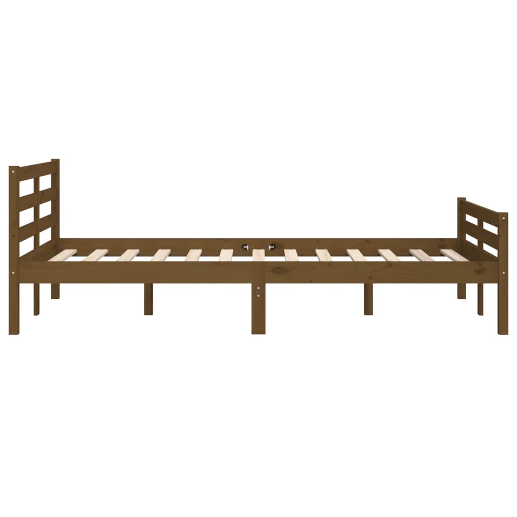 Bed Frame | Honey brown | Solid pinewood | Double |  Durable  | Bed Frame