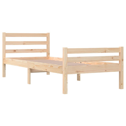 Bed Frame | Natural wood | Solid pine wood (untreated) | Single