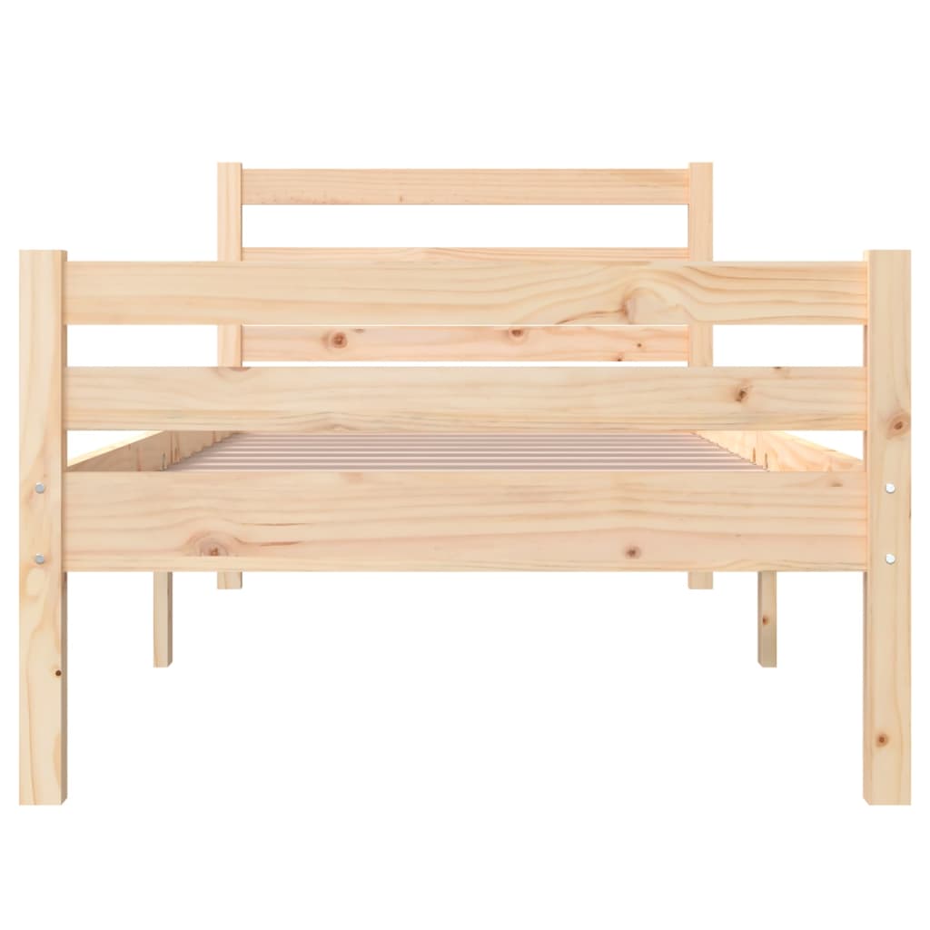 Bed Frame | Natural wood | Solid pine wood (untreated) | Single