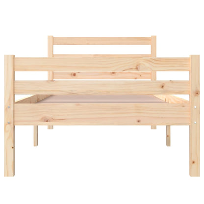 Bed Frame | Natural wood | Solid pine wood (untreated) | Single