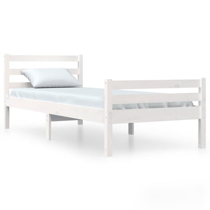 Bed Frame | White | Solid pine wood, Plywood | Single | Durable