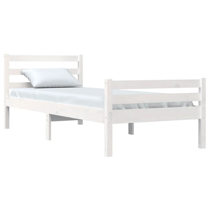 Bed Frame | White | Solid pine wood, Plywood | Single | Durable