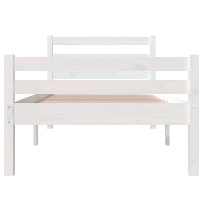 Bed Frame | White | Solid pine wood, Plywood | Single | Durable