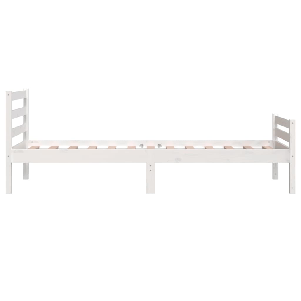 Bed Frame | White | Solid pine wood, Plywood | Single | Durable