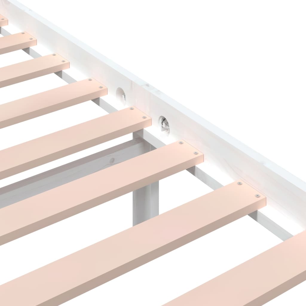 Bed Frame | White | Solid pine wood, Plywood | Single | Durable