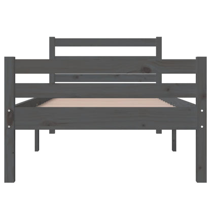 Bed Frame | Grey | Solid pine wood, Plywood slats | Single size | Durable
