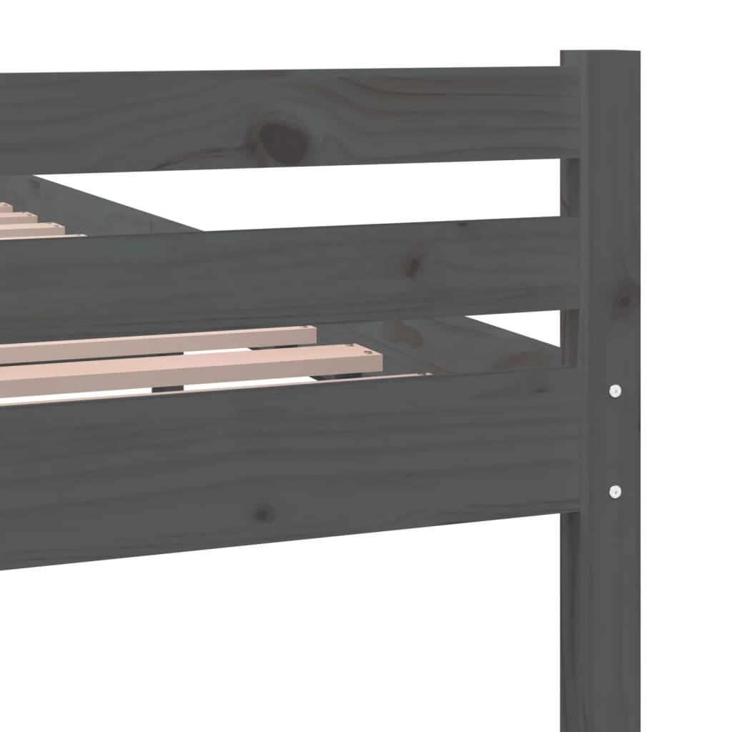 Bed Frame | Grey | Solid pine wood, Plywood slats | Single size | Durable