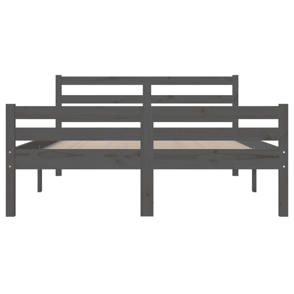 Bed Frame | Grey | Solid Pine Wood | 120 x 200 cm | Modern | Bed Frame