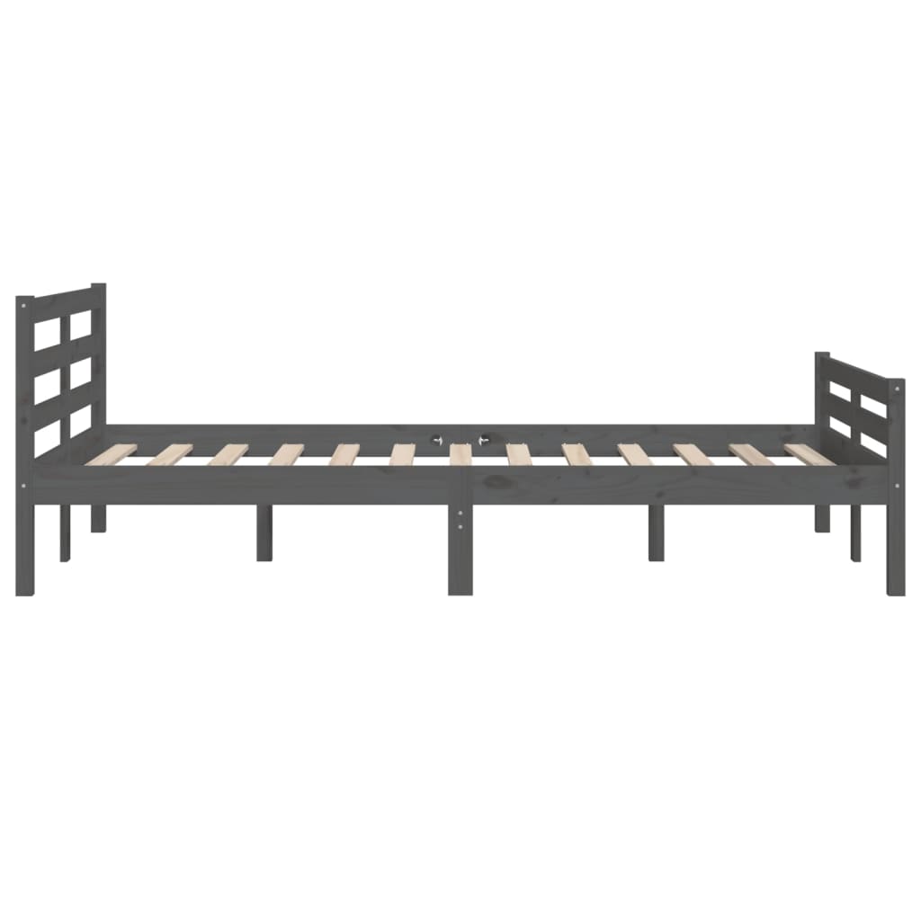 Bed Frame | Grey | Solid Pine Wood | 120 x 200 cm | Modern | Bed Frame
