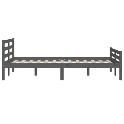 Bed Frame | Grey | Solid Pine Wood | 120 x 200 cm | Modern | Bed Frame