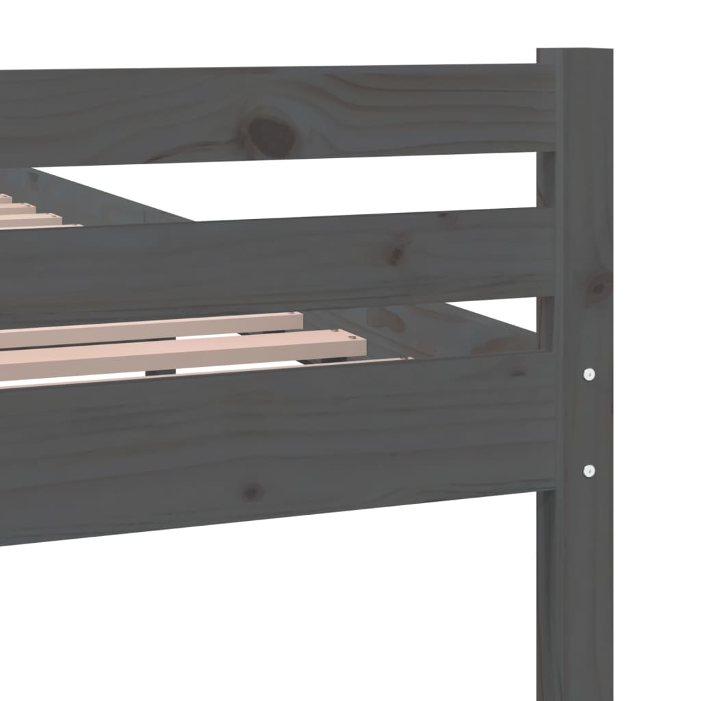 Bed Frame | Grey | Solid Pine Wood | 120 x 200 cm | Modern | Bed Frame