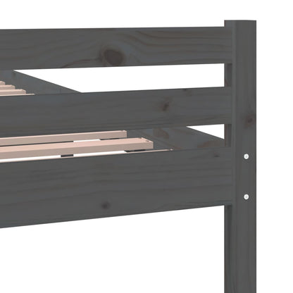 Bed Frame | Grey | Solid Pine Wood | 120 x 200 cm | Modern | Bed Frame