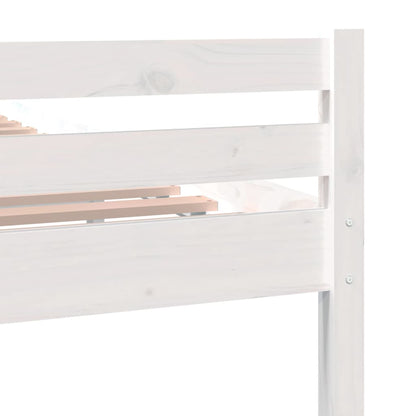 Bed Frame without Mattress White Solid Wood 200x200 cm