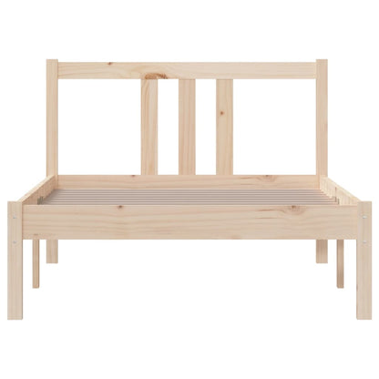Bed Frame without Mattress Solid Wood 90x190 cm Single Single
