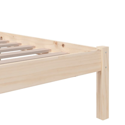 Bed Frame without Mattress Solid Wood 90x190 cm Single Single