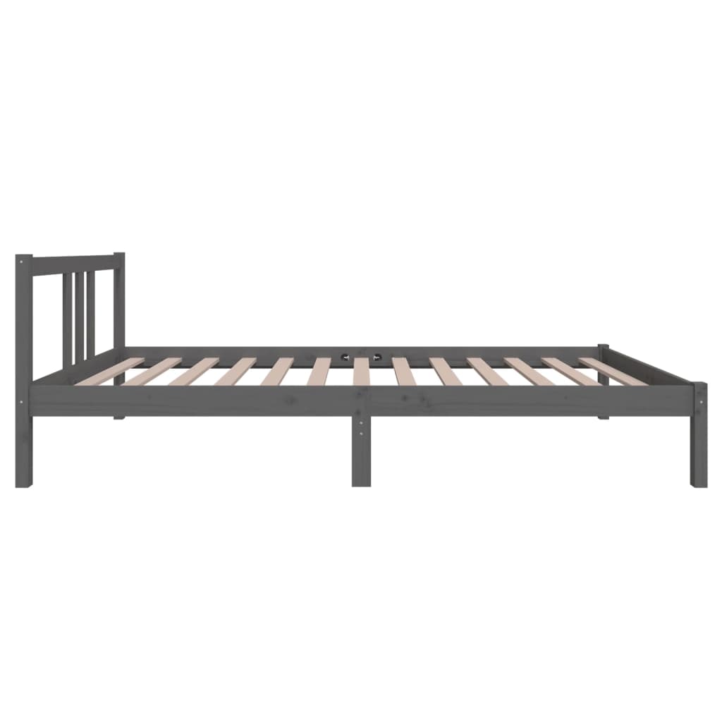 Bed Frame | Grey | Solid pine wood | Single |  Simple | Bed Frame