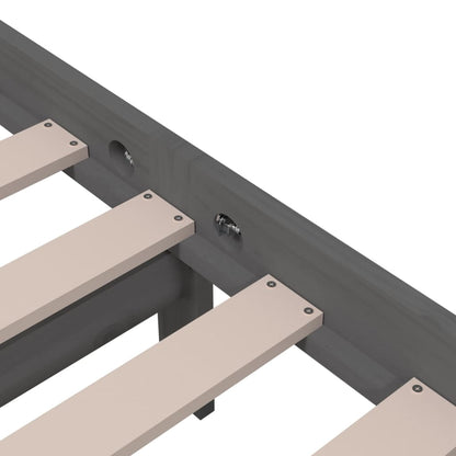 Bed Frame | Grey | Solid pine wood | Single |  Simple | Bed Frame