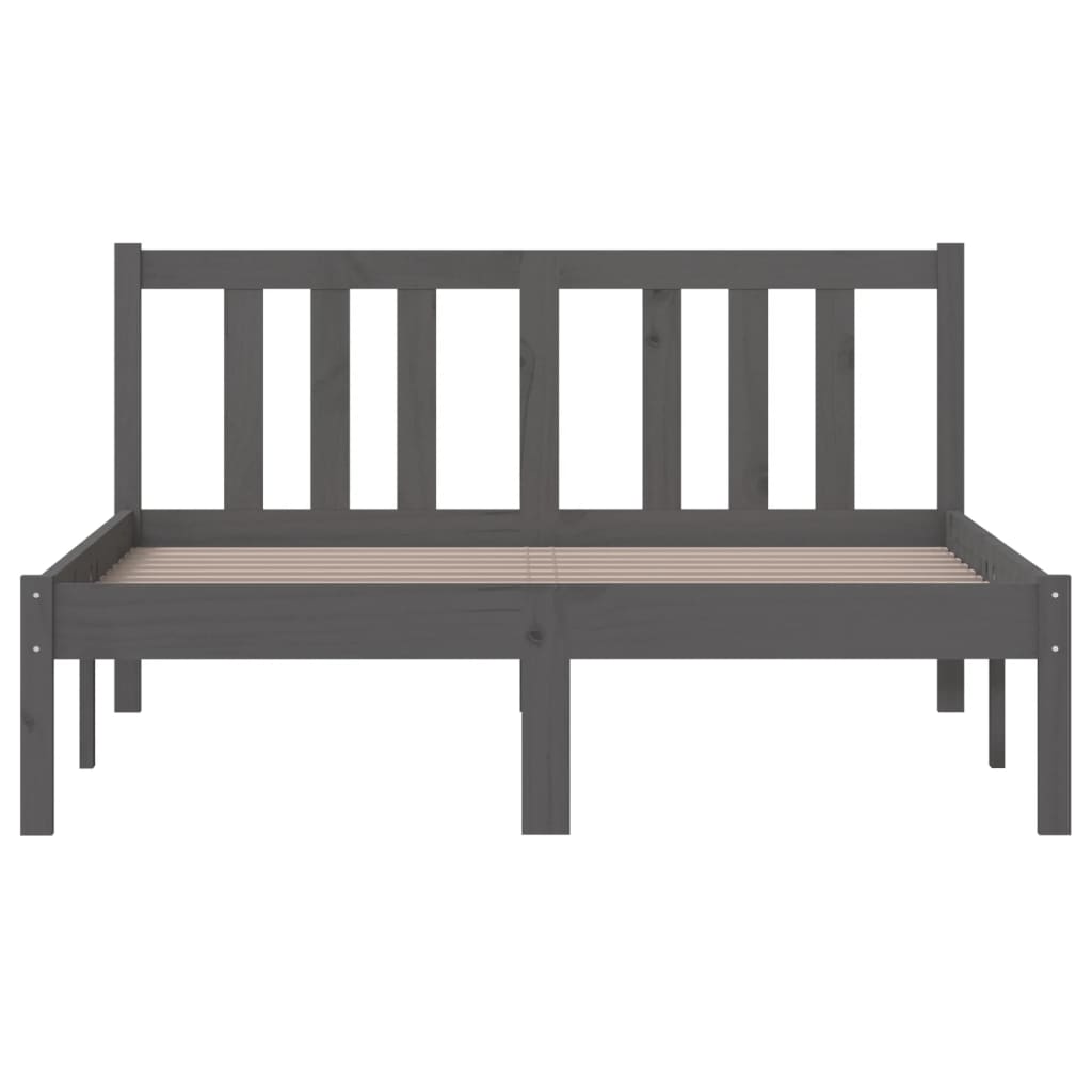 Bed Frame | Grey | Solid pine wood, Plywood | 120x200 cm | Bed Frame