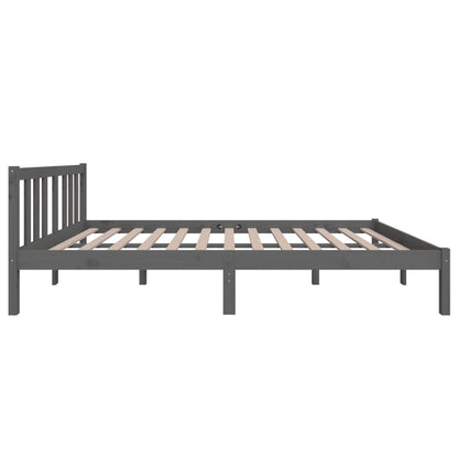 Bed Frame | Grey | Solid pine wood, Plywood | 120x200 cm | Bed Frame