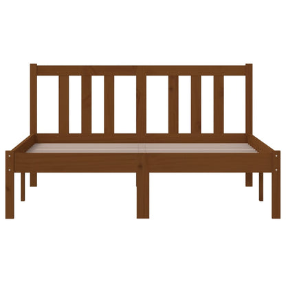 Bed Frame | Honey brown | Solid pinewood | Double | Durable | Bed Frame