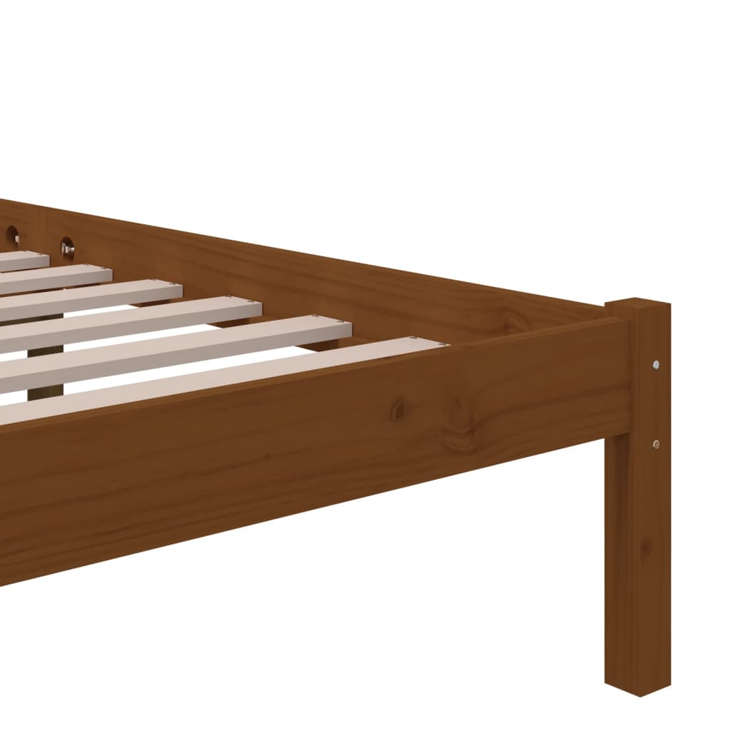 Bed Frame | Honey brown | Solid pinewood | Double | Durable | Bed Frame