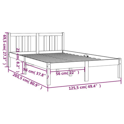 Bed Frame | Honey brown | Solid pinewood | Double | Durable | Bed Frame