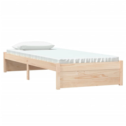 Bed Frame without Mattress Solid Wood 75x190 cm Small Single Small Single