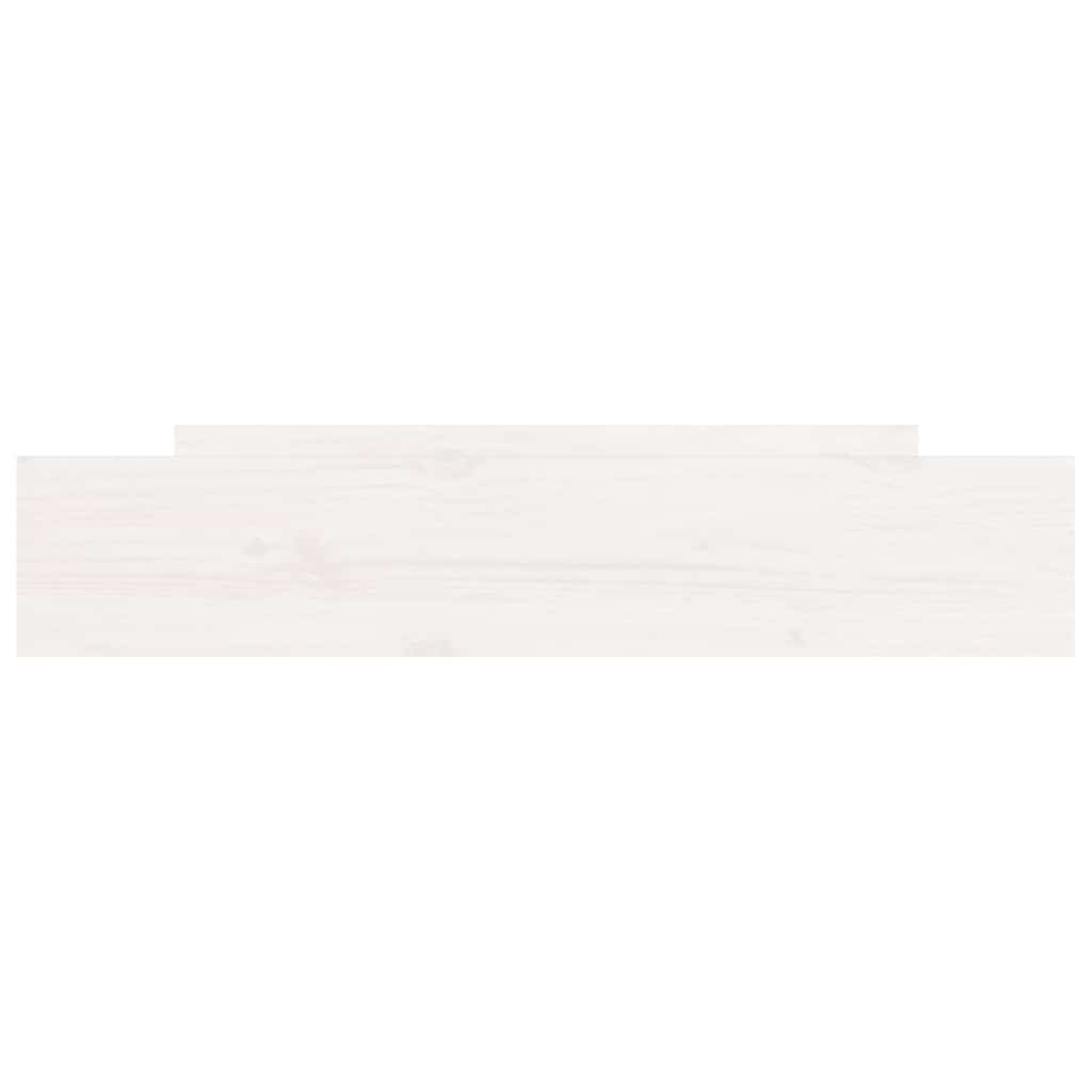Bed Drawers 2 pcs White Solid Wood Pine