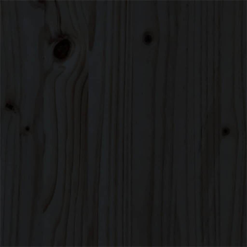 Bed Frame | Black | Solid pine wood | Double | Bed Frame | Rectangular