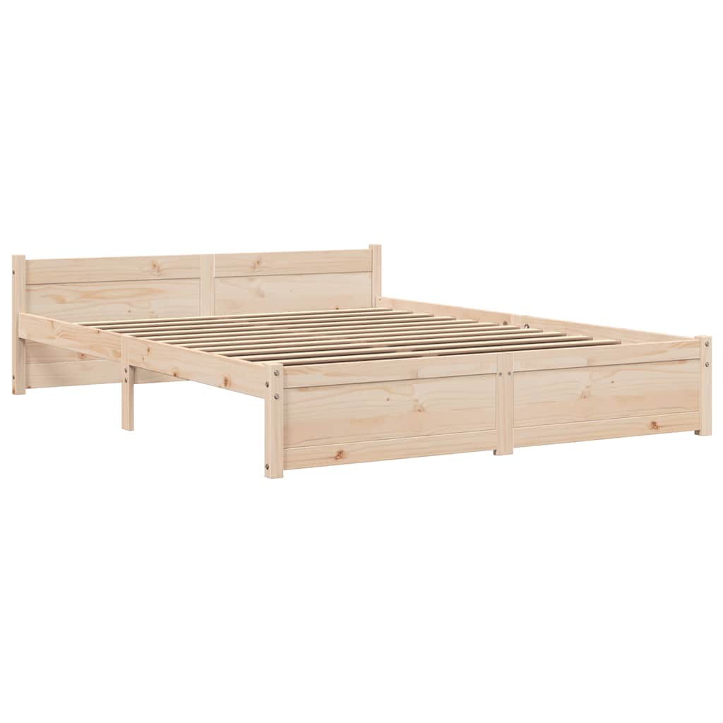 Bed Frame without Mattress Solid Wood 140x200 cm