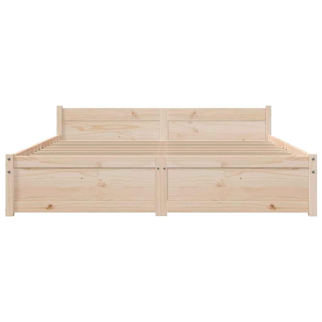 Bed Frame without Mattress Solid Wood 140x200 cm