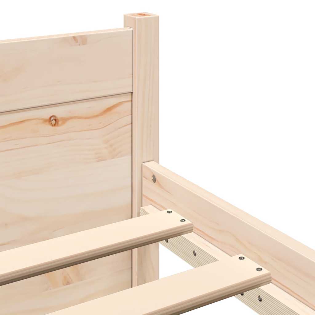 Bed Frame without Mattress Solid Wood 150x200 cm King Size King Size