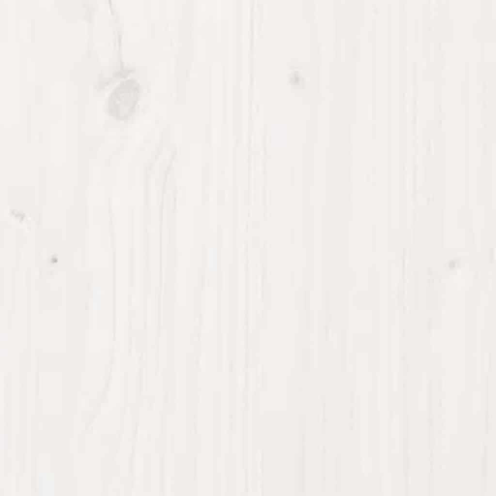 Bed Frame without Mattress White Solid Wood 180x200 cm Super King