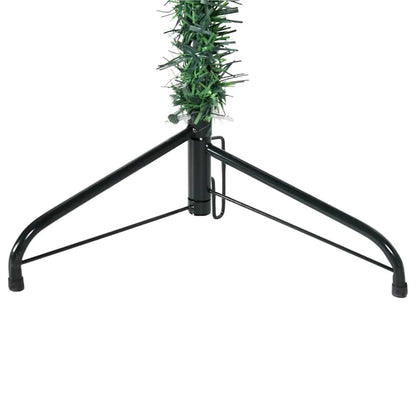 Slim Artificial Half Christmas Tree with Stand Green 210 cm