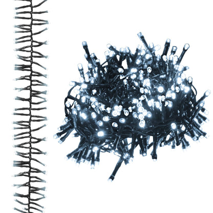 LED Cluster String with 400 LEDs Cold White 7.4 m PVC