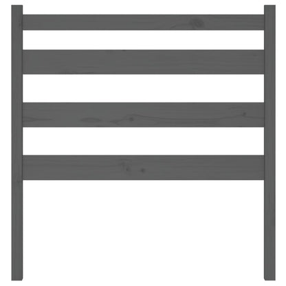 Bed Headboard Grey 96x4x100 cm Solid Wood Pine
