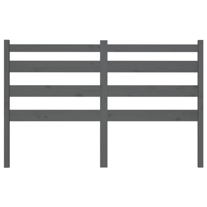 Bed Headboard Grey 126x4x100 cm Solid Wood Pine