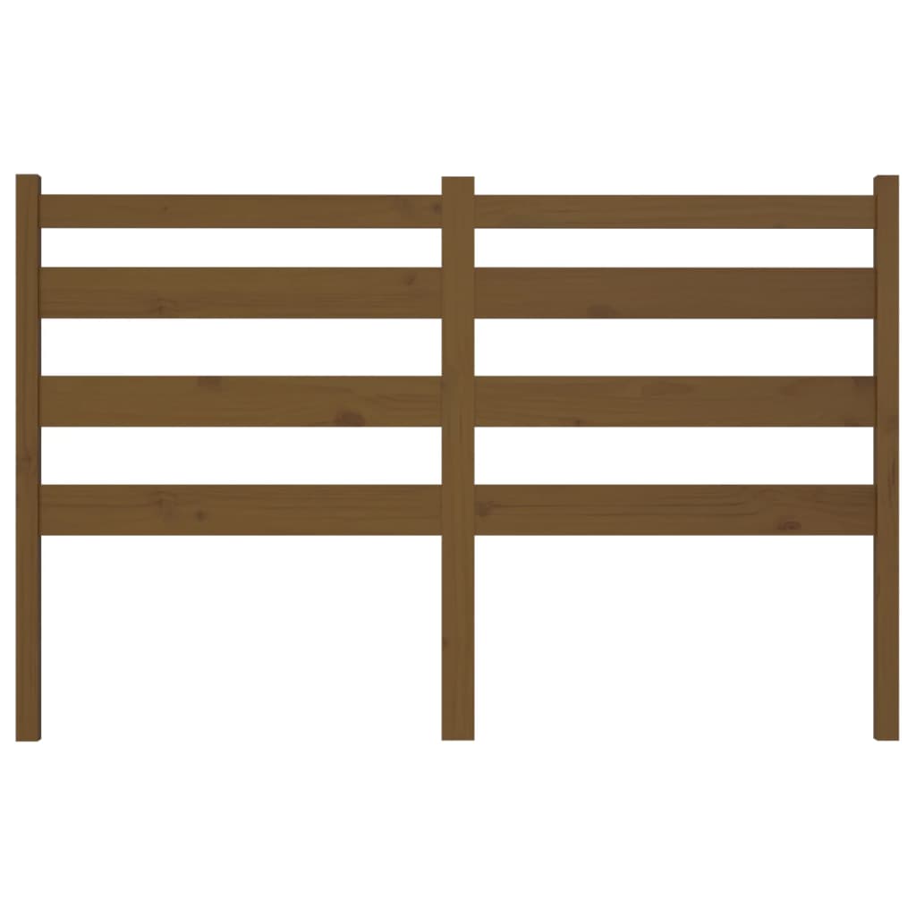 Bed Headboard Honey Brown 126x4x100 cm Solid Wood Pine