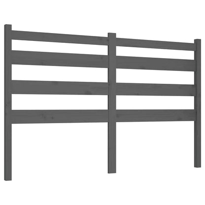 Bed Headboard Grey 166x4x100 cm Solid Wood Pine