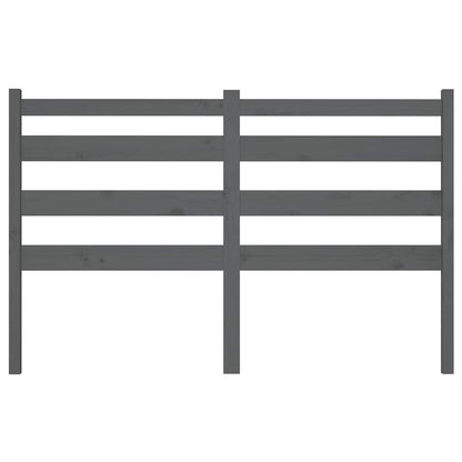 Bed Headboard Grey 166x4x100 cm Solid Wood Pine