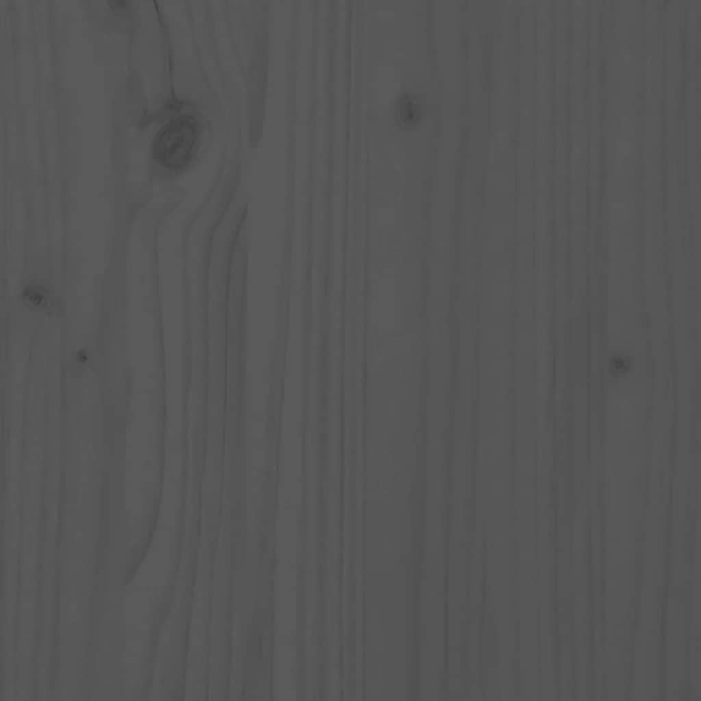 Bed Headboard Grey 166x4x100 cm Solid Wood Pine