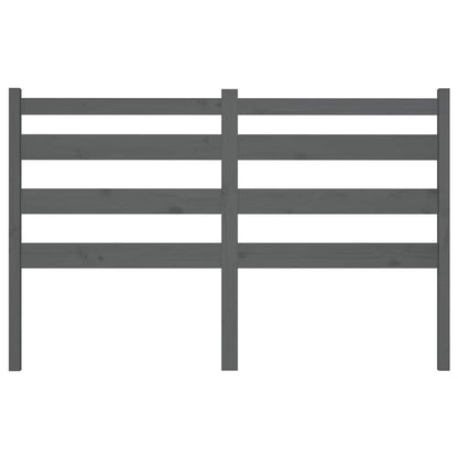 Bed Headboard Grey 186x4x100 cm Solid Wood Pine