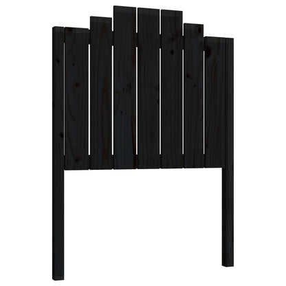Bed Headboard | Black | Solid Pine Wood | 81 cm x 4 cm x 110 cm