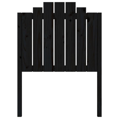 Bed Headboard | Black | Solid Pine Wood | 81 cm x 4 cm x 110 cm
