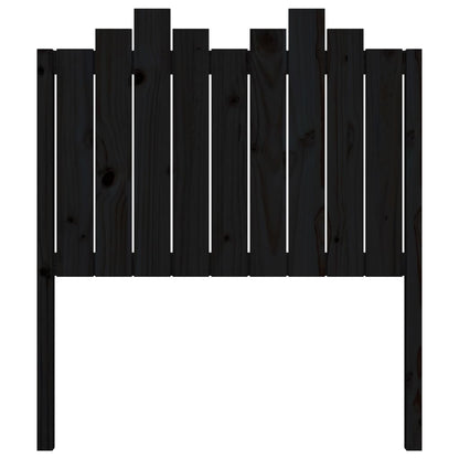 Bed Headboard | Black | Solid Pine Wood | 96 cm x 4 cm x 110 cm