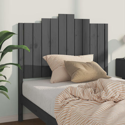 Bed Headboard | Grey | Solid pine wood | 106 cm x 4 cm x 110 cm